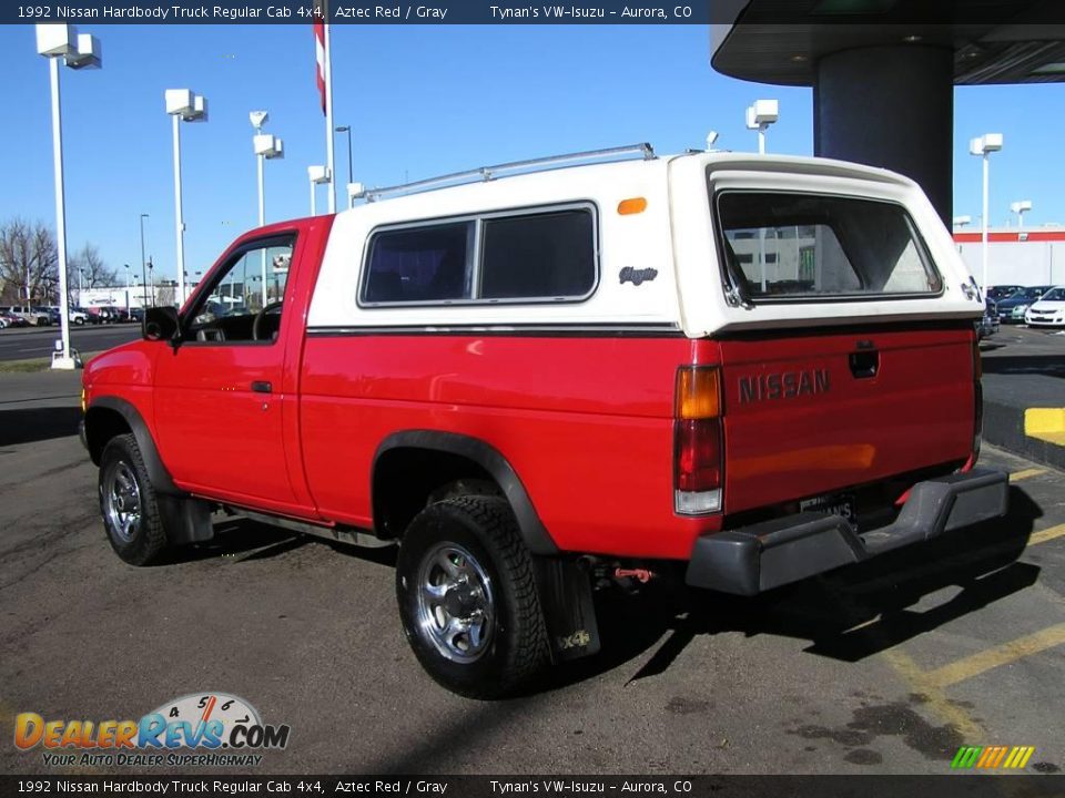 1992 Nissan Hardbody Truck Regular Cab 4x4 Aztec Red / Gray Photo #4