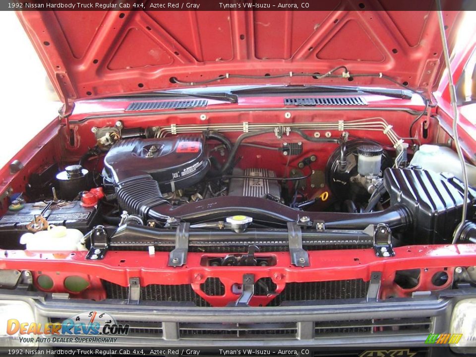1992 Nissan Hardbody Truck Regular Cab 4x4 Aztec Red / Gray Photo #14