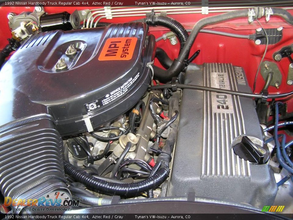 1992 Nissan Hardbody Truck Regular Cab 4x4 Aztec Red / Gray Photo #15