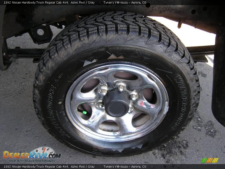 1992 Nissan Hardbody Truck Regular Cab 4x4 Aztec Red / Gray Photo #17