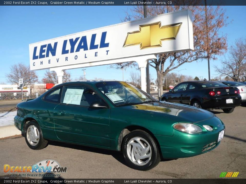 2002 Ford Escort ZX2 Coupe Grabber Green Metallic / Medium Graphite Photo #1