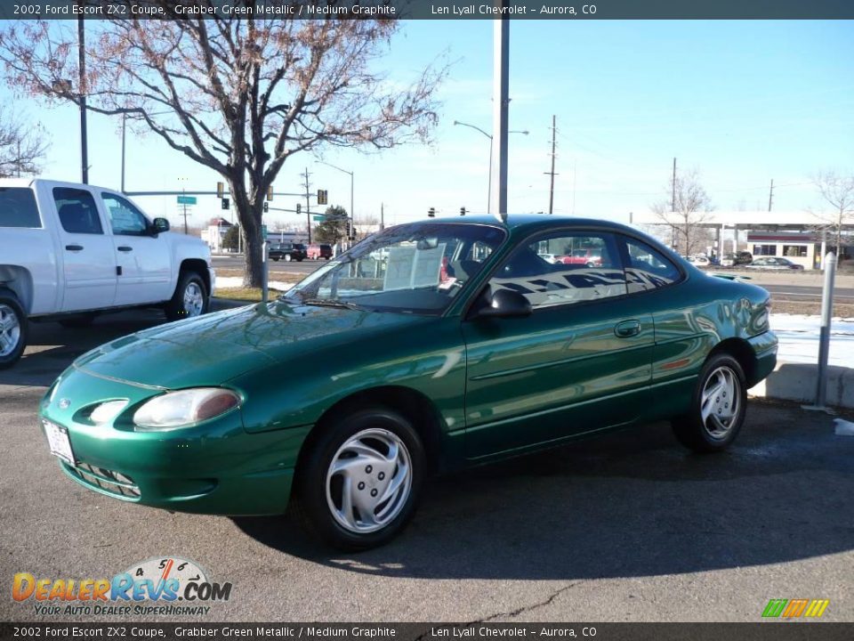 2002 Ford Escort ZX2 Coupe Grabber Green Metallic / Medium Graphite Photo #3