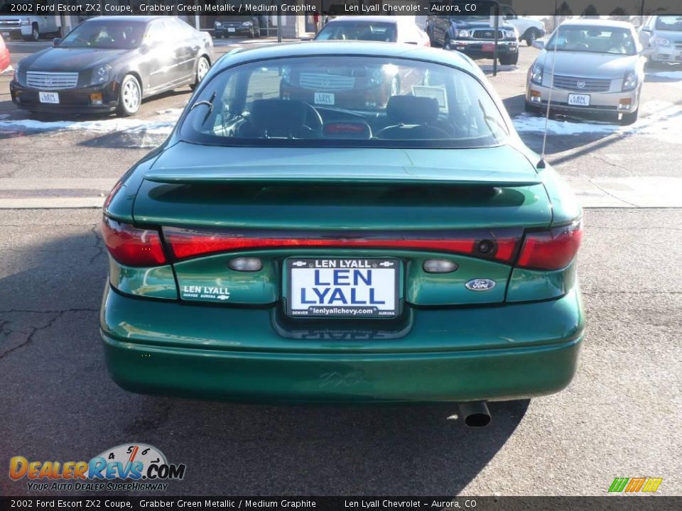 2002 Ford Escort ZX2 Coupe Grabber Green Metallic / Medium Graphite Photo #5