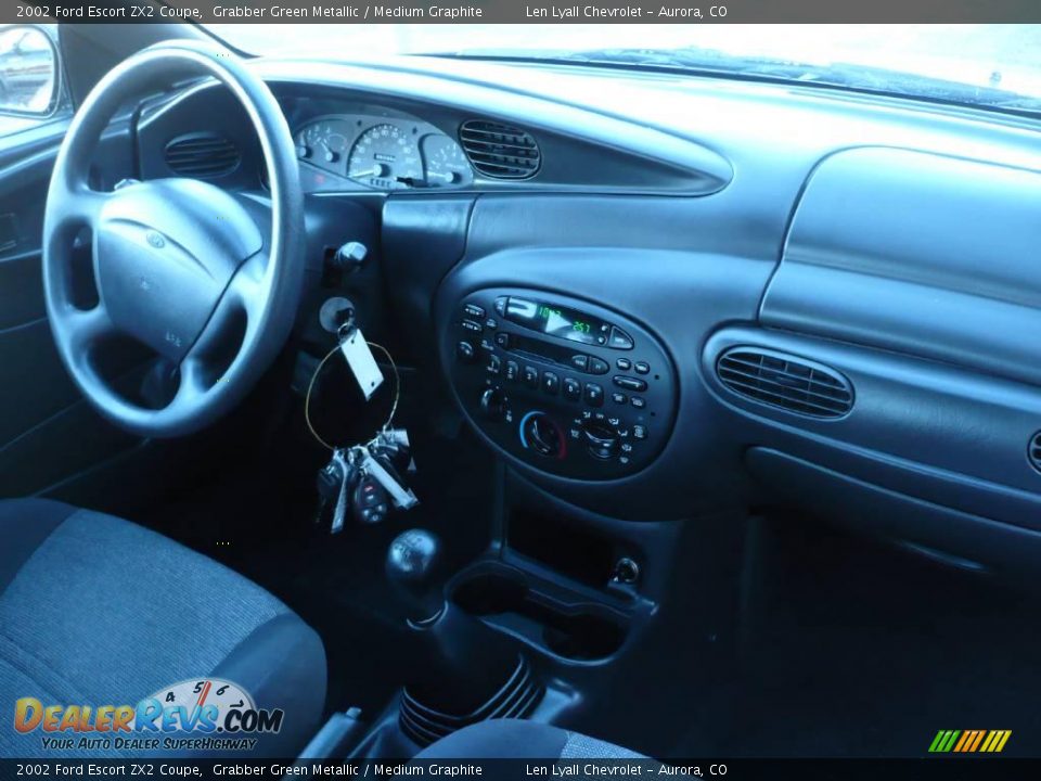 2002 Ford Escort ZX2 Coupe Grabber Green Metallic / Medium Graphite Photo #12