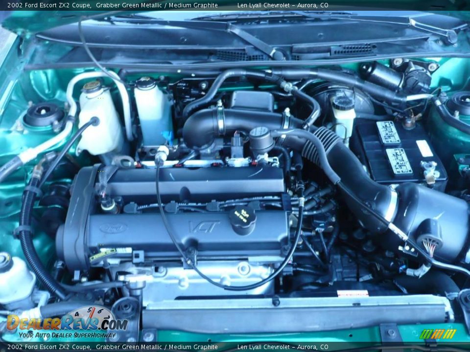 2002 Ford Escort ZX2 Coupe Grabber Green Metallic / Medium Graphite Photo #13