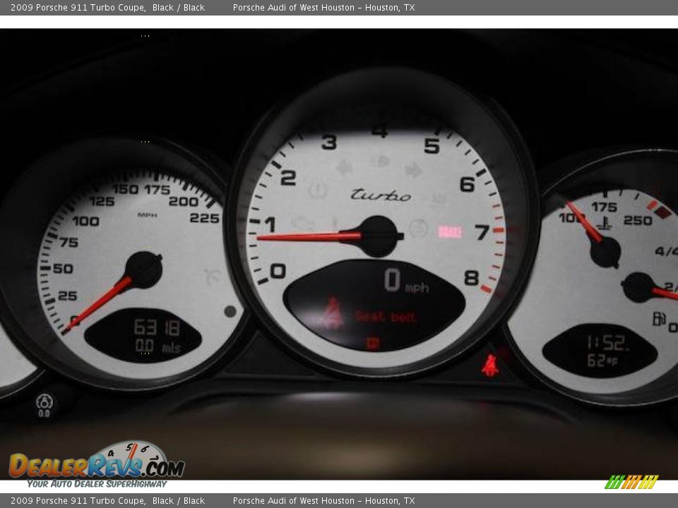 2009 Porsche 911 Turbo Coupe Black / Black Photo #10