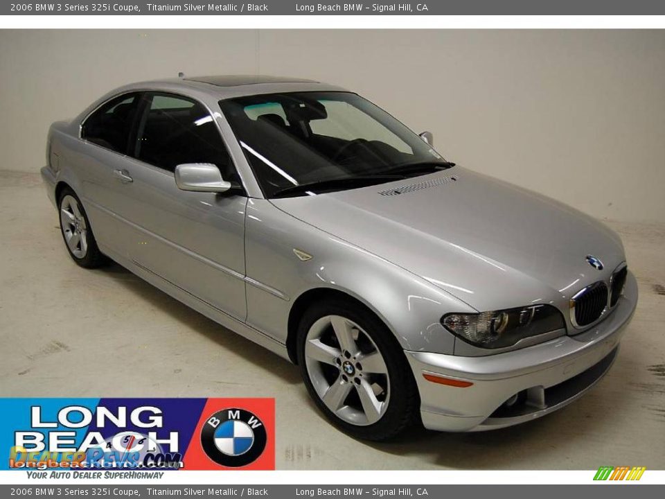 2006 BMW 3 Series 325i Coupe Titanium Silver Metallic / Black Photo #1