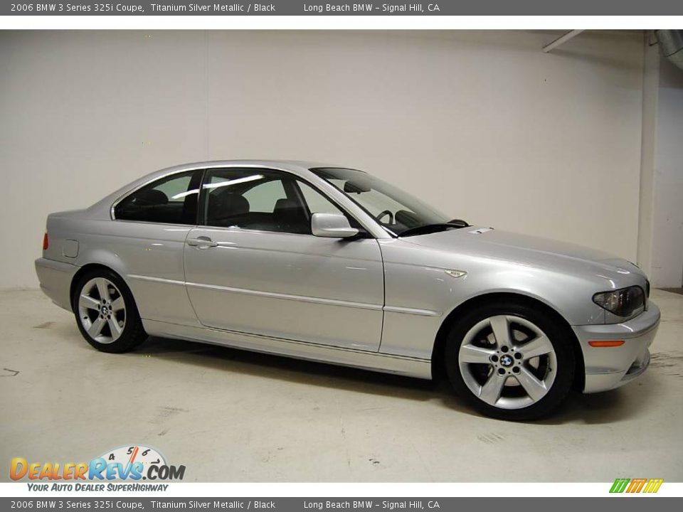 2006 BMW 3 Series 325i Coupe Titanium Silver Metallic / Black Photo #2