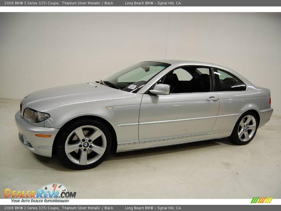 2006 BMW 3 Series 325i Coupe Titanium Silver Metallic / Black Photo #12