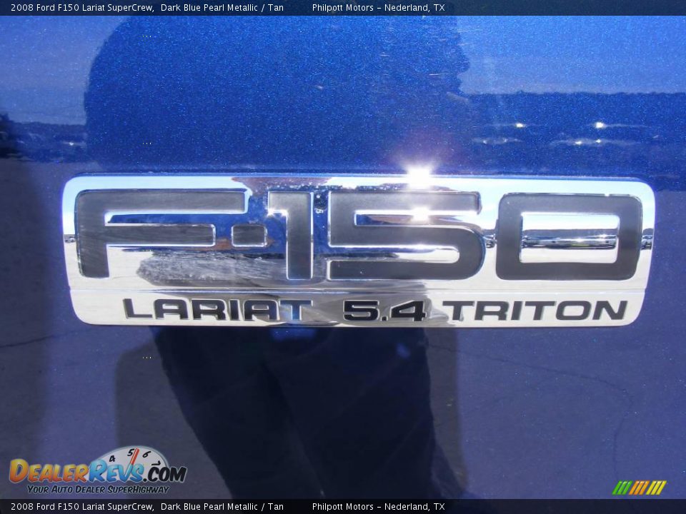 2008 Ford F150 Lariat SuperCrew Dark Blue Pearl Metallic / Tan Photo #18