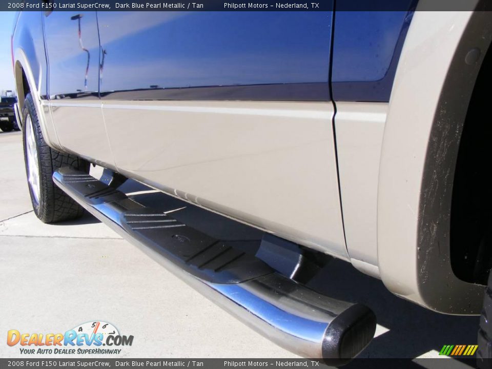 2008 Ford F150 Lariat SuperCrew Dark Blue Pearl Metallic / Tan Photo #21
