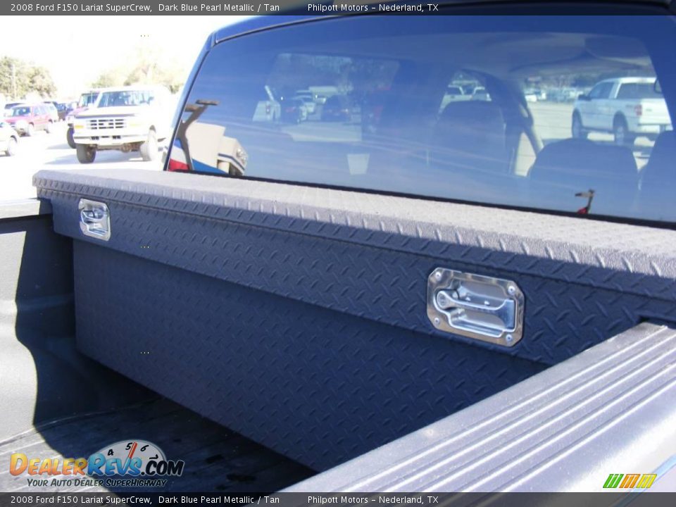 2008 Ford F150 Lariat SuperCrew Dark Blue Pearl Metallic / Tan Photo #22