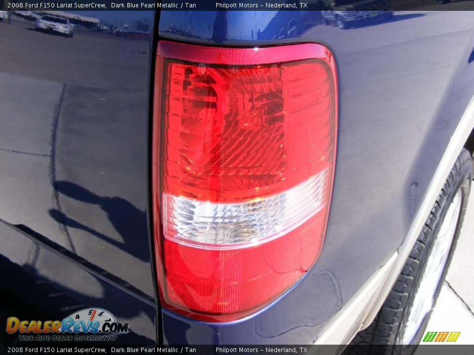 2008 Ford F150 Lariat SuperCrew Dark Blue Pearl Metallic / Tan Photo #23