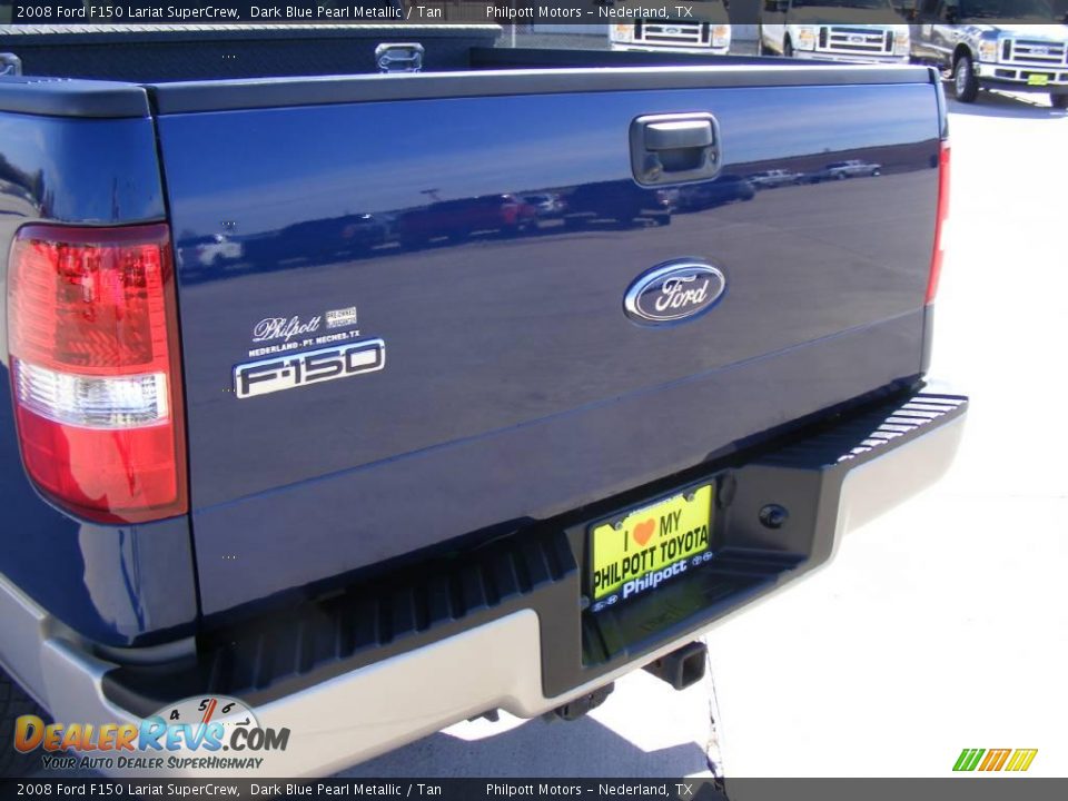 2008 Ford F150 Lariat SuperCrew Dark Blue Pearl Metallic / Tan Photo #24