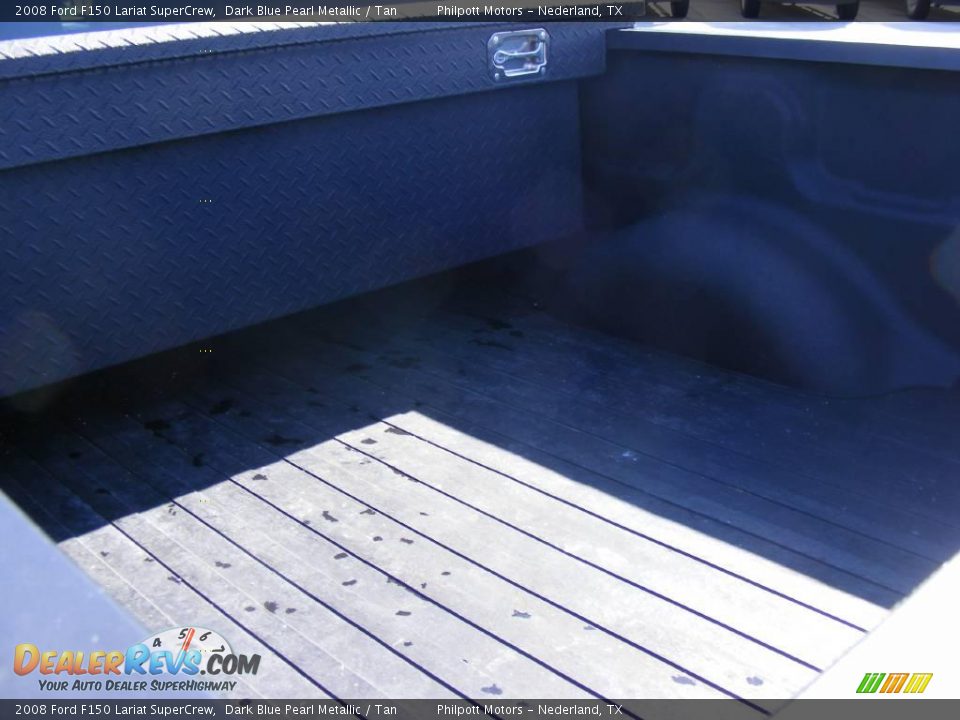 2008 Ford F150 Lariat SuperCrew Dark Blue Pearl Metallic / Tan Photo #25