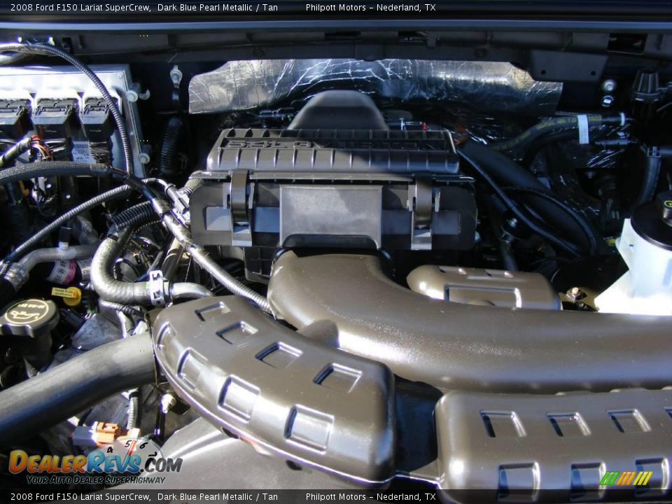 2008 Ford F150 Lariat SuperCrew Dark Blue Pearl Metallic / Tan Photo #26
