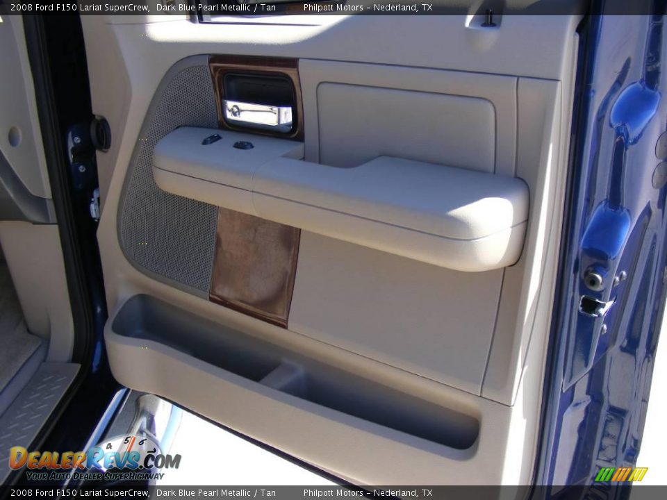 2008 Ford F150 Lariat SuperCrew Dark Blue Pearl Metallic / Tan Photo #27