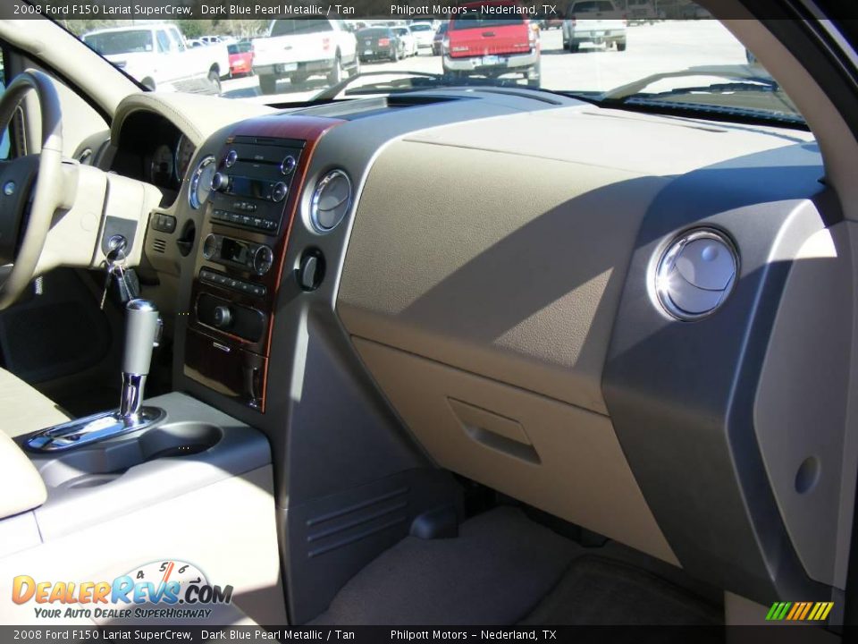 2008 Ford F150 Lariat SuperCrew Dark Blue Pearl Metallic / Tan Photo #28