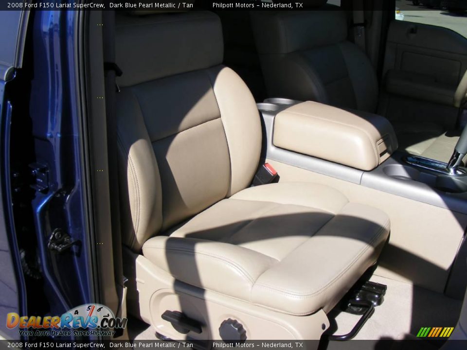 2008 Ford F150 Lariat SuperCrew Dark Blue Pearl Metallic / Tan Photo #29