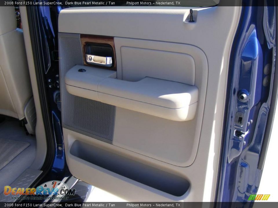 2008 Ford F150 Lariat SuperCrew Dark Blue Pearl Metallic / Tan Photo #30