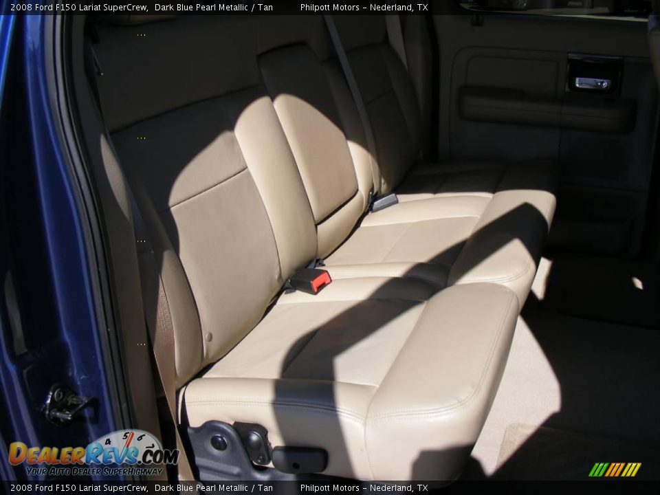 2008 Ford F150 Lariat SuperCrew Dark Blue Pearl Metallic / Tan Photo #31
