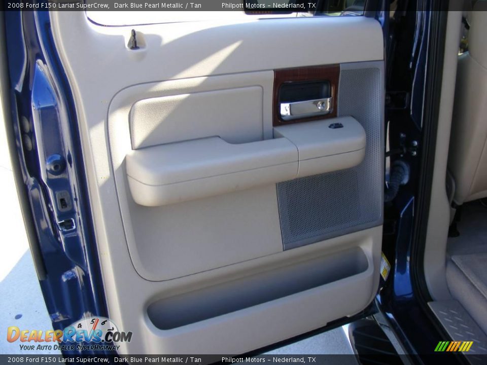 2008 Ford F150 Lariat SuperCrew Dark Blue Pearl Metallic / Tan Photo #32