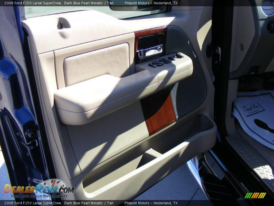 2008 Ford F150 Lariat SuperCrew Dark Blue Pearl Metallic / Tan Photo #34