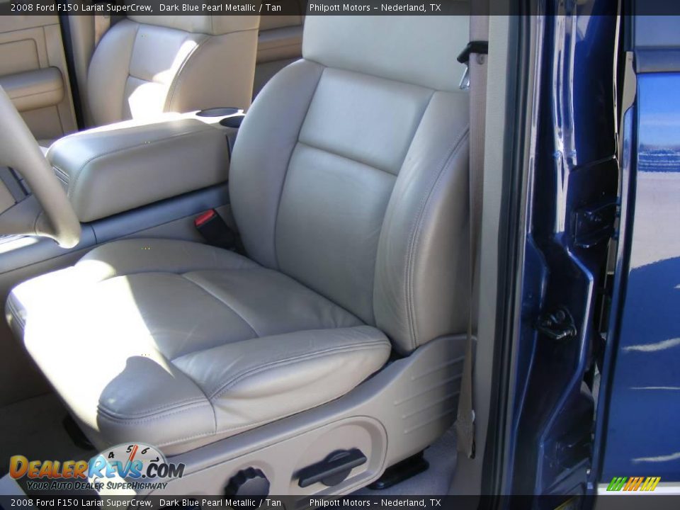 2008 Ford F150 Lariat SuperCrew Dark Blue Pearl Metallic / Tan Photo #36
