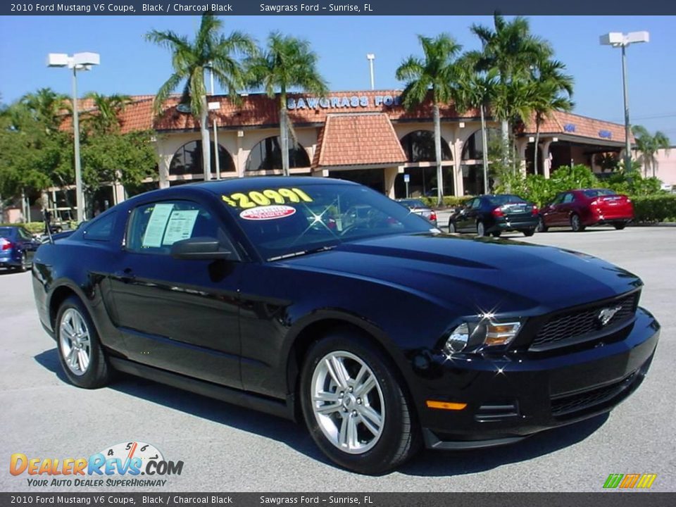 2010 Ford Mustang V6 Coupe Black / Charcoal Black Photo #1
