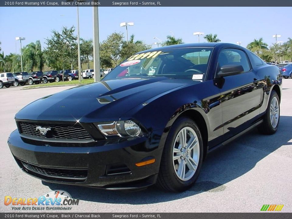 2010 Ford Mustang V6 Coupe Black / Charcoal Black Photo #7