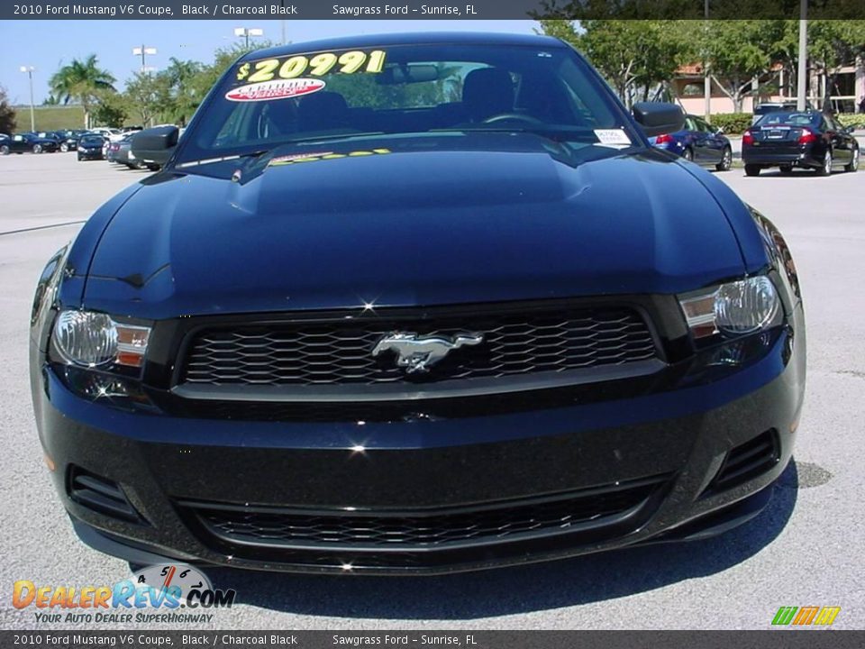 2010 Ford Mustang V6 Coupe Black / Charcoal Black Photo #8