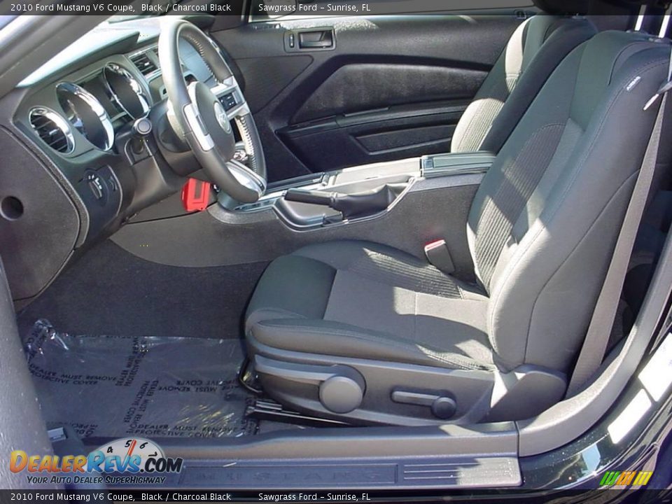 2010 Ford Mustang V6 Coupe Black / Charcoal Black Photo #10