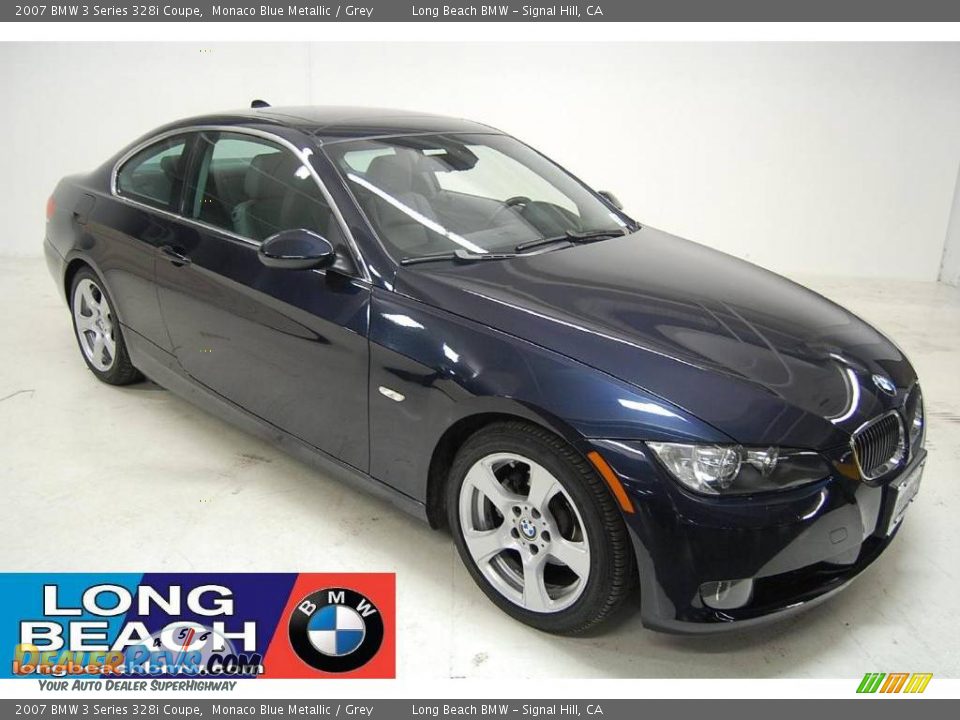2007 BMW 3 Series 328i Coupe Monaco Blue Metallic / Grey Photo #1