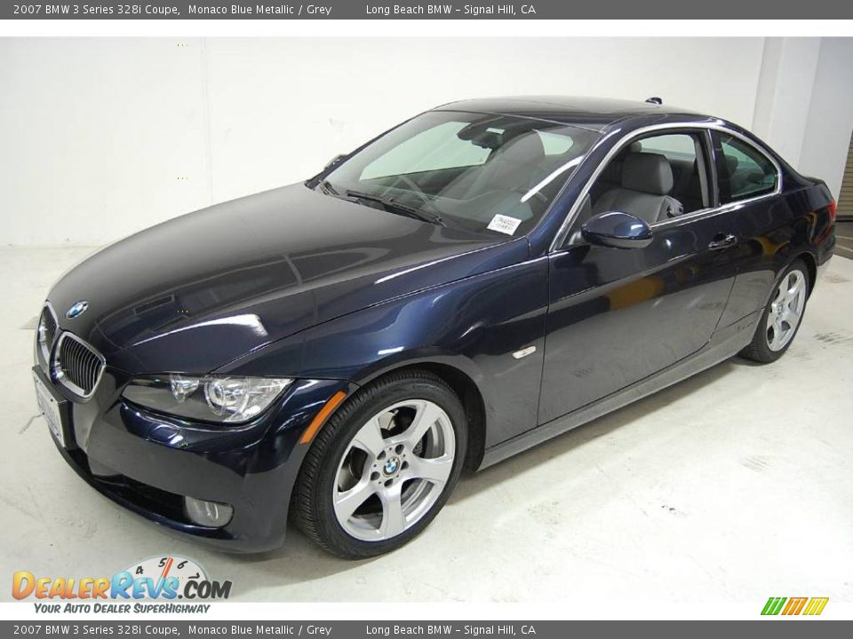 2007 BMW 3 Series 328i Coupe Monaco Blue Metallic / Grey Photo #12