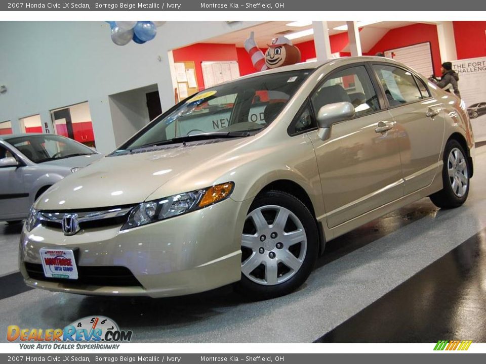 2007 Honda Civic LX Sedan Borrego Beige Metallic / Ivory Photo #1