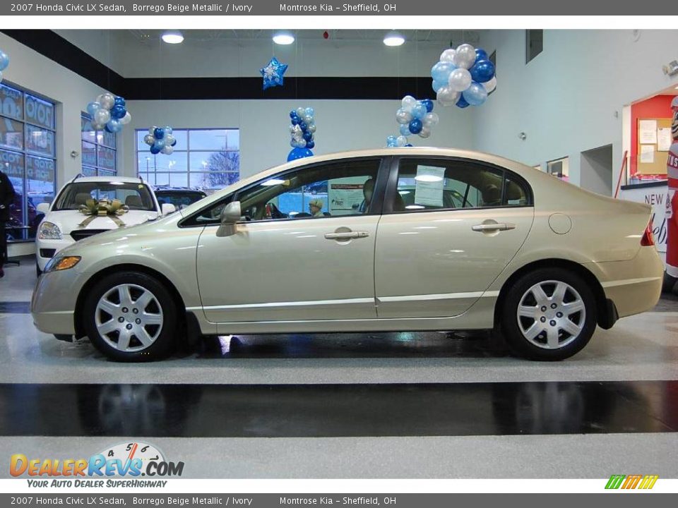 2007 Honda Civic LX Sedan Borrego Beige Metallic / Ivory Photo #3
