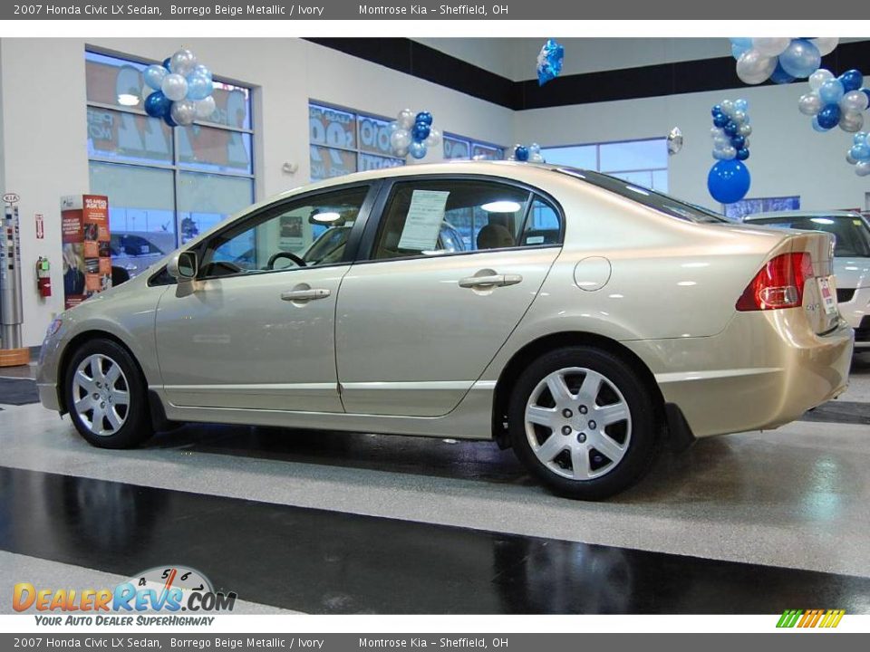 2007 Honda Civic LX Sedan Borrego Beige Metallic / Ivory Photo #4