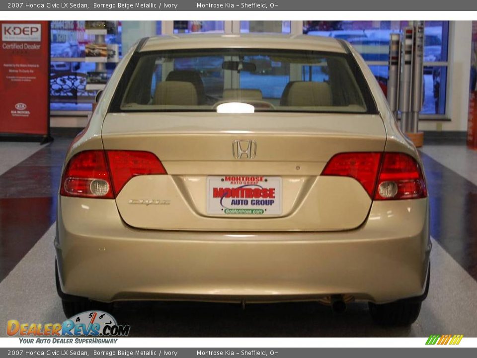 2007 Honda Civic LX Sedan Borrego Beige Metallic / Ivory Photo #5