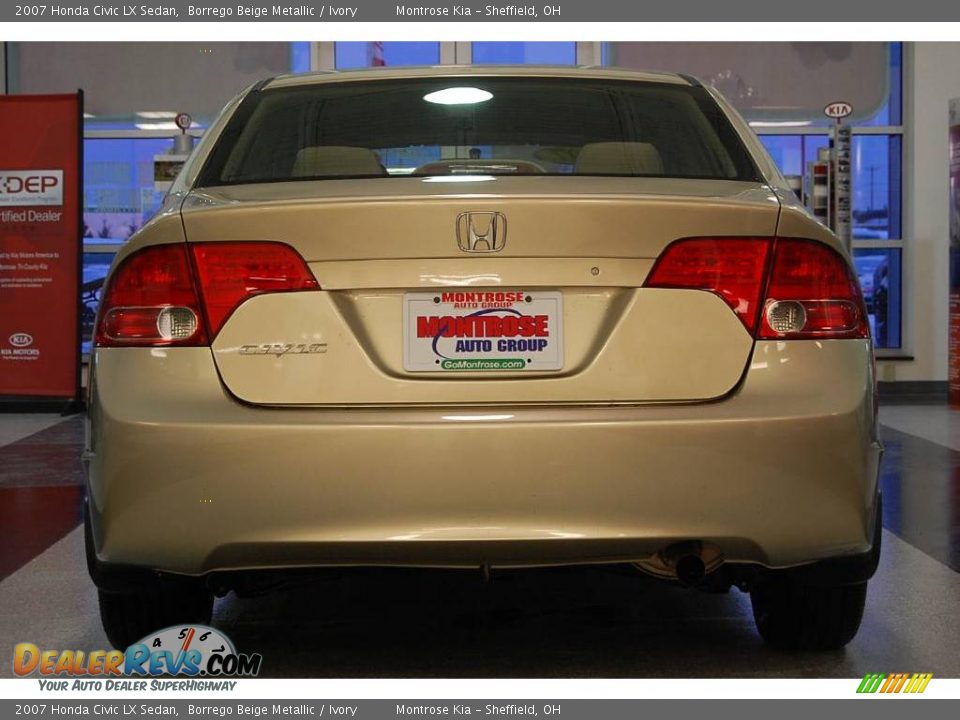 2007 Honda Civic LX Sedan Borrego Beige Metallic / Ivory Photo #6