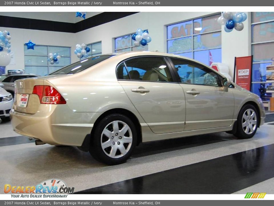 2007 Honda Civic LX Sedan Borrego Beige Metallic / Ivory Photo #7