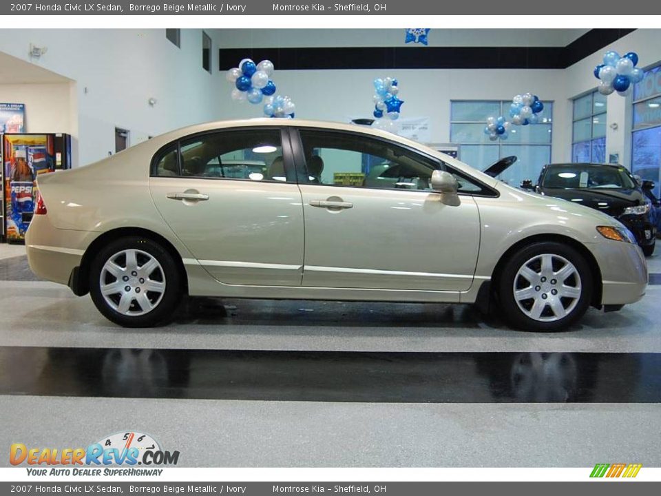2007 Honda Civic LX Sedan Borrego Beige Metallic / Ivory Photo #8