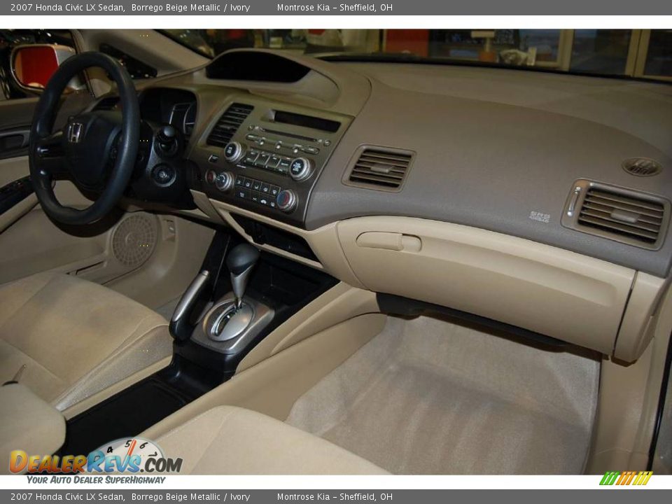 2007 Honda Civic LX Sedan Borrego Beige Metallic / Ivory Photo #14