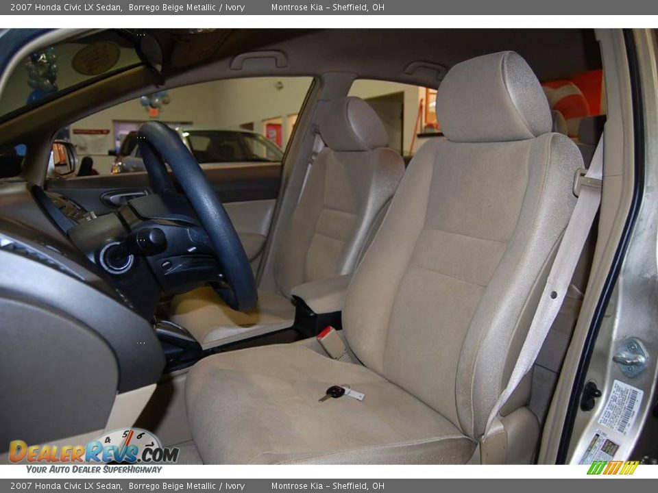2007 Honda Civic LX Sedan Borrego Beige Metallic / Ivory Photo #15