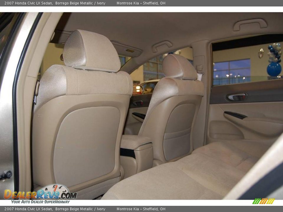 2007 Honda Civic LX Sedan Borrego Beige Metallic / Ivory Photo #16
