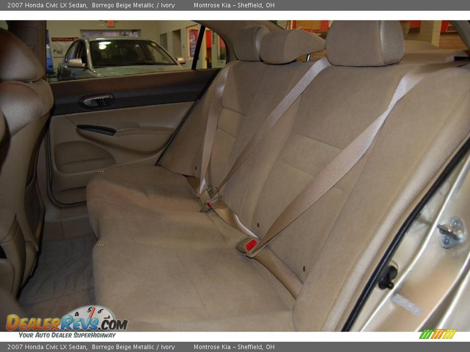 2007 Honda Civic LX Sedan Borrego Beige Metallic / Ivory Photo #17