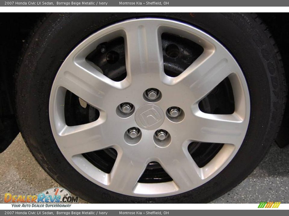 2007 Honda Civic LX Sedan Borrego Beige Metallic / Ivory Photo #26
