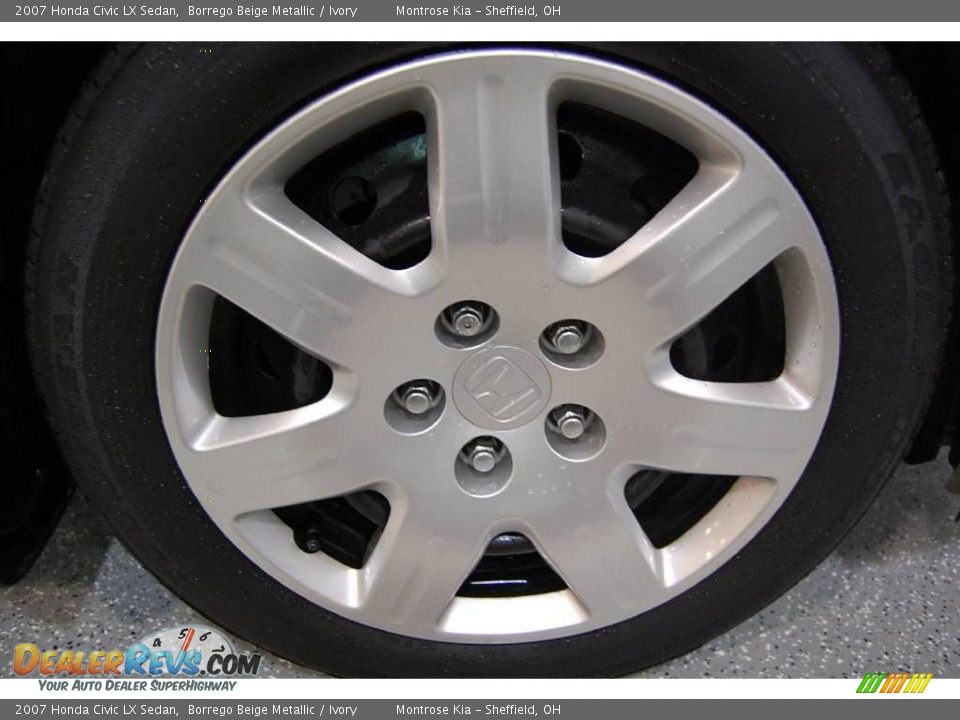 2007 Honda Civic LX Sedan Borrego Beige Metallic / Ivory Photo #27