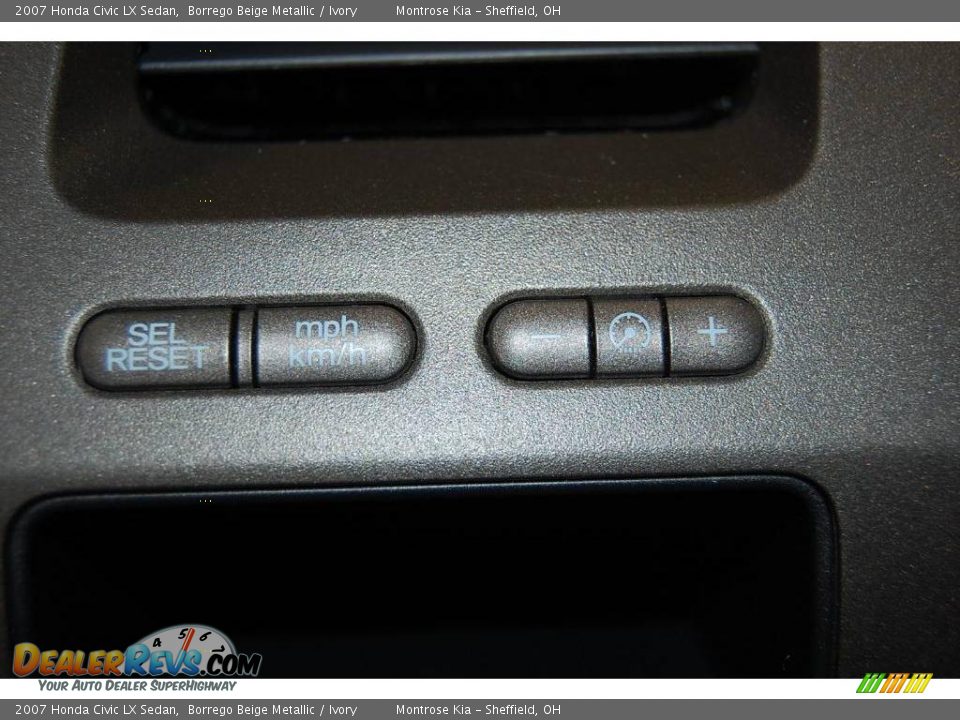 2007 Honda Civic LX Sedan Borrego Beige Metallic / Ivory Photo #29