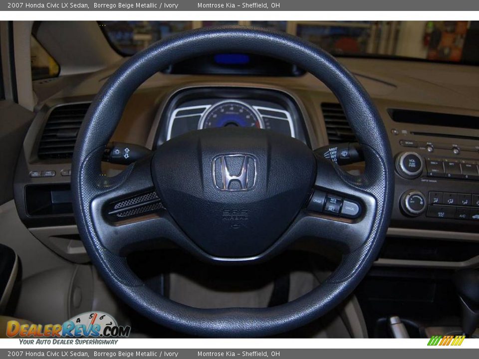 2007 Honda Civic LX Sedan Borrego Beige Metallic / Ivory Photo #30