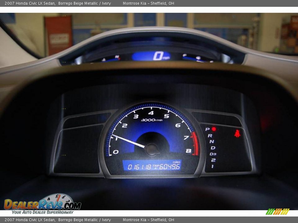 2007 Honda Civic LX Sedan Borrego Beige Metallic / Ivory Photo #32